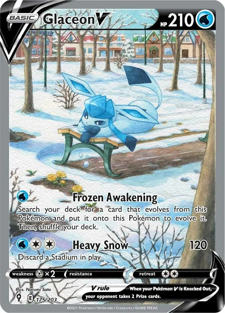 Glaceon V (Alternate Full Art) (175/203) (Swsh07) 1