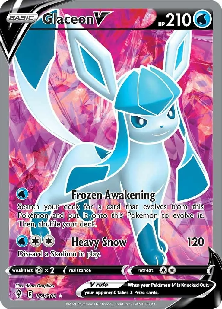 Glaceon V (Full Art) (174/203) (Swsh07) 1