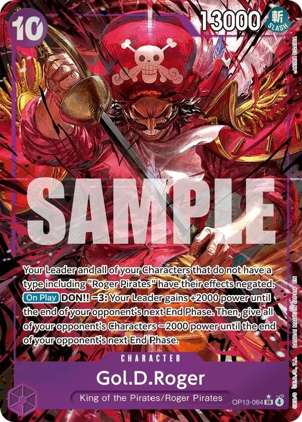 Gol.D.Roger (064) (Alternate Art) (Op13-064) (Op13) 1