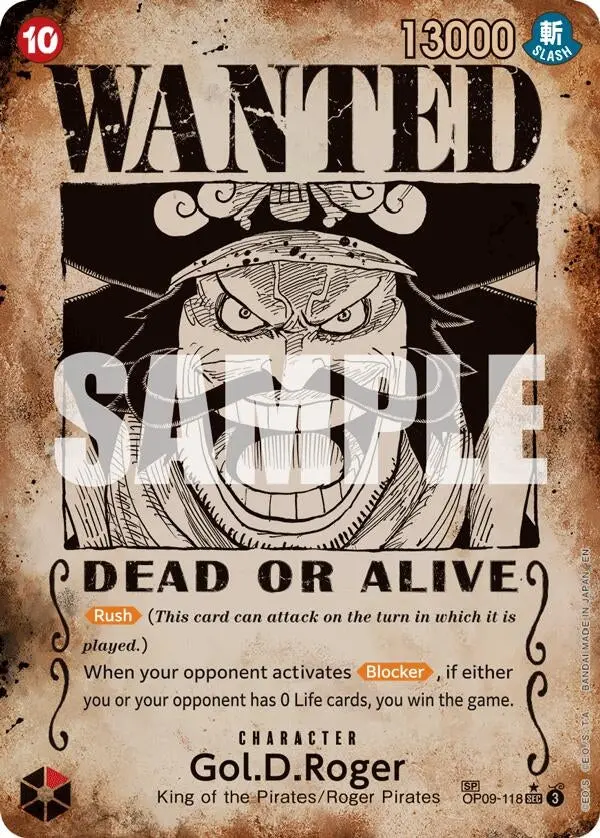 Gol.D.Roger - Op09-118 (Sp) (Wanted Poster) (Op09-118) (Op13) 1