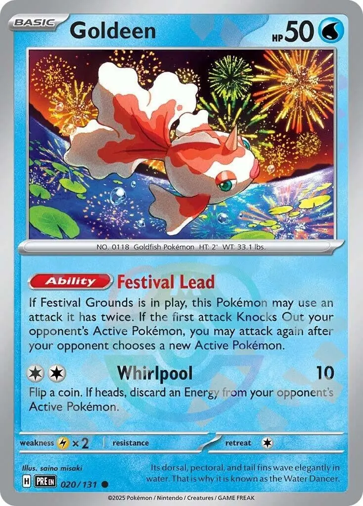 Goldeen (Master Ball Pattern) (020/131) (Pre) 1