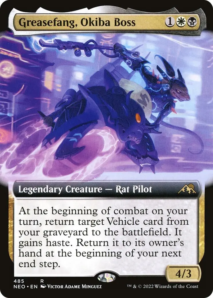 Greasefang, Okiba Boss (Extended Art) (485) (Neo) 1