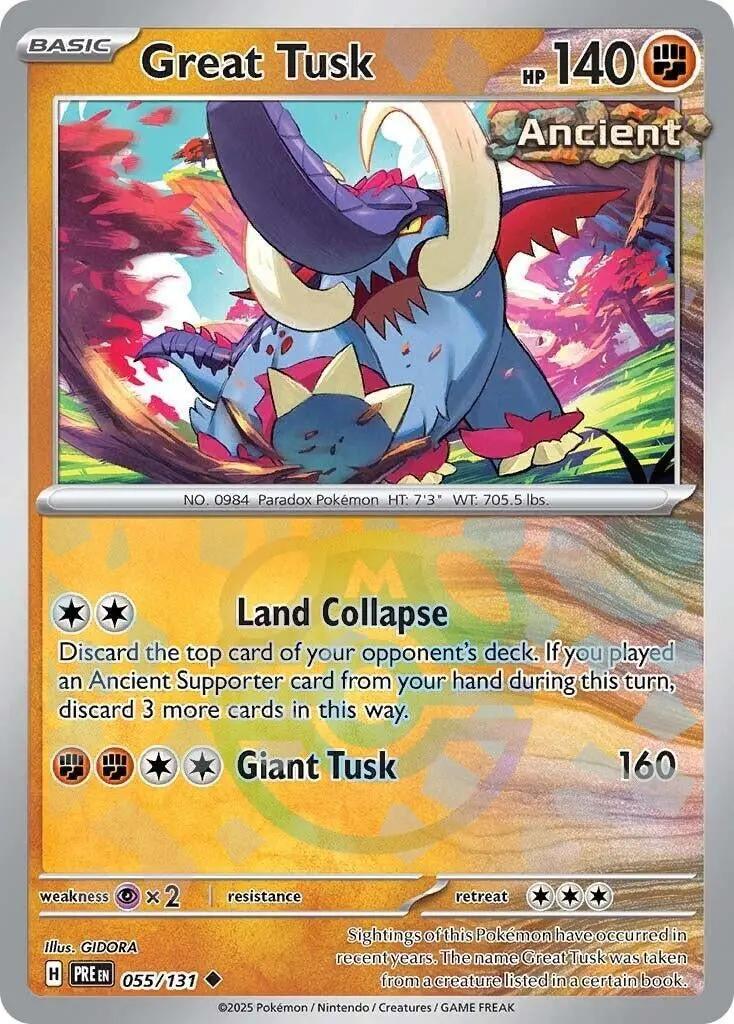Great Tusk (Master Ball Pattern) (055/131) (Pre) 1