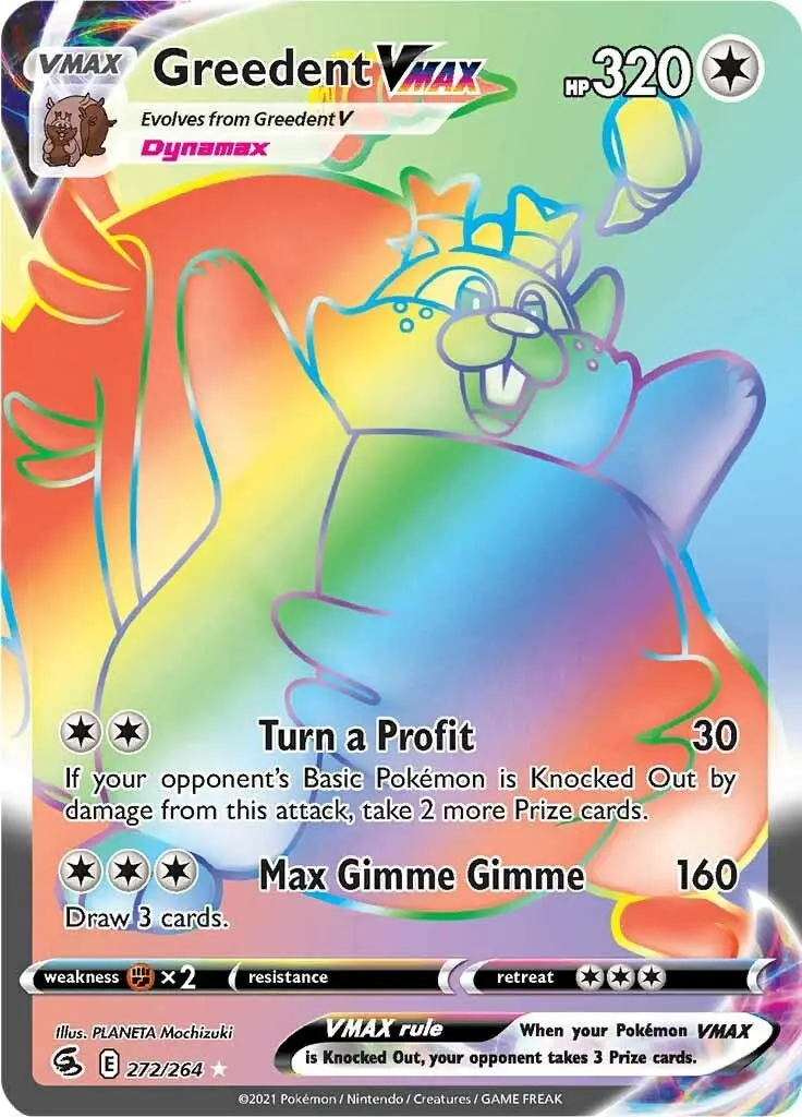 Greedent Vmax (Secret) (272/264) (Swsh08) 1