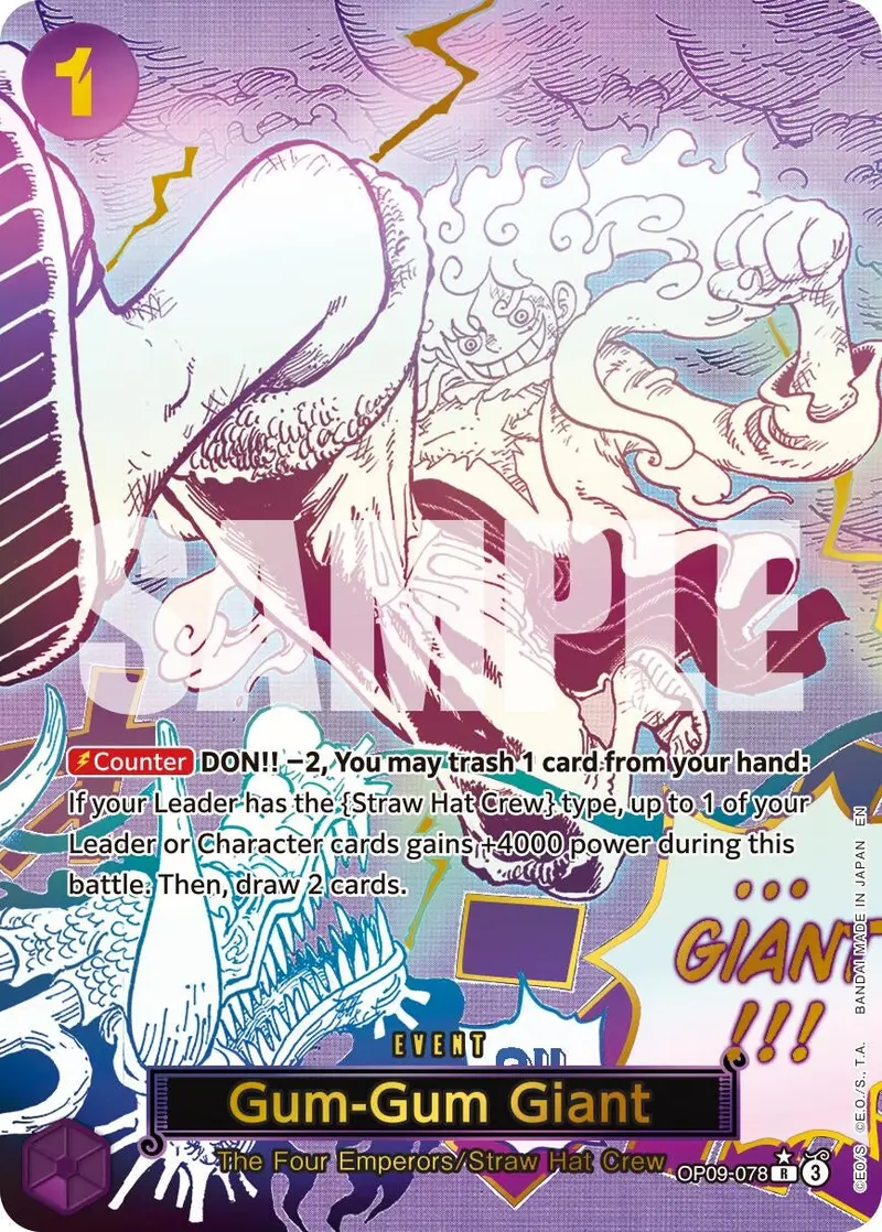 Gum-Gum Giant (Alternate Art) (Op09-078) (Prb-02) 1