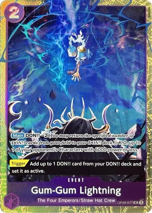 Gum-Gum Lightning (Premium Card Collection -Best Selection Vol. 4-) (Op09-077) (Op-Pr) 1