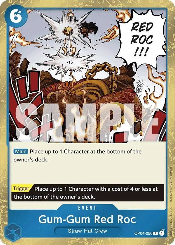 Gum-Gum Red Roc (Jolly Roger Foil) (Op04-056) (Prb-01) 1