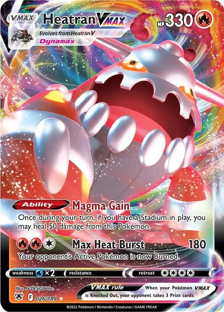 Heatran Vmax (026/189) (Swsh10) 1