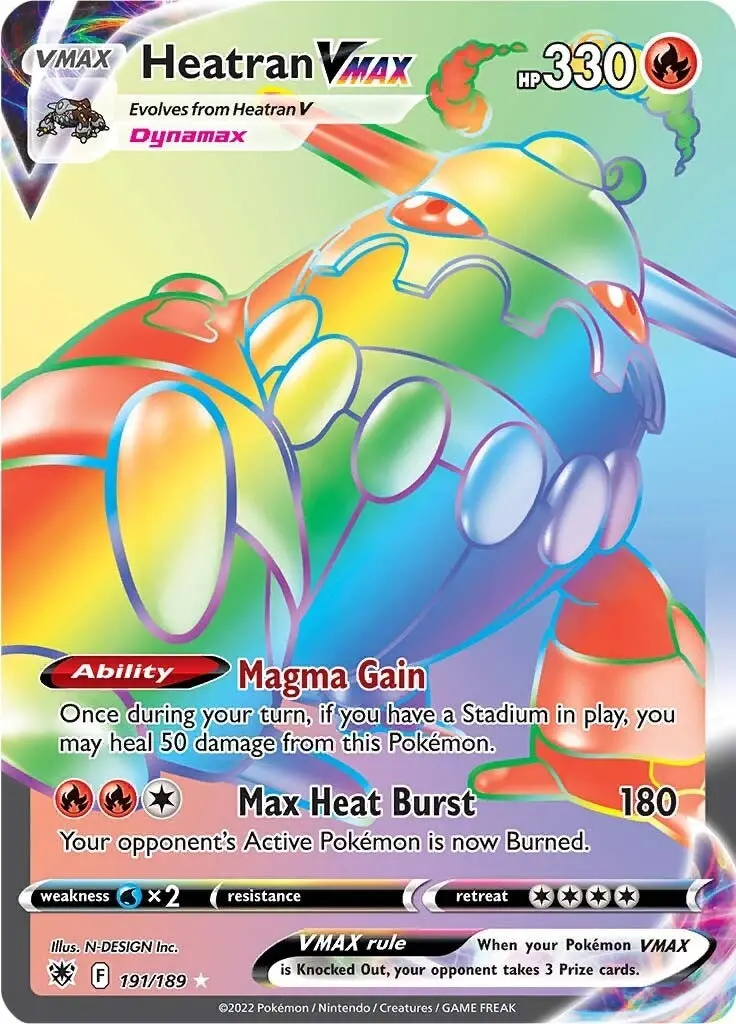 Heatran Vmax (Secret) (191/189) (Swsh10) 1