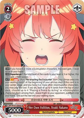 Her Own Volition, Itsuki Nakano (5Hy/W101-E064s Sr) [The Quintessential Quintuplets Movie] 1