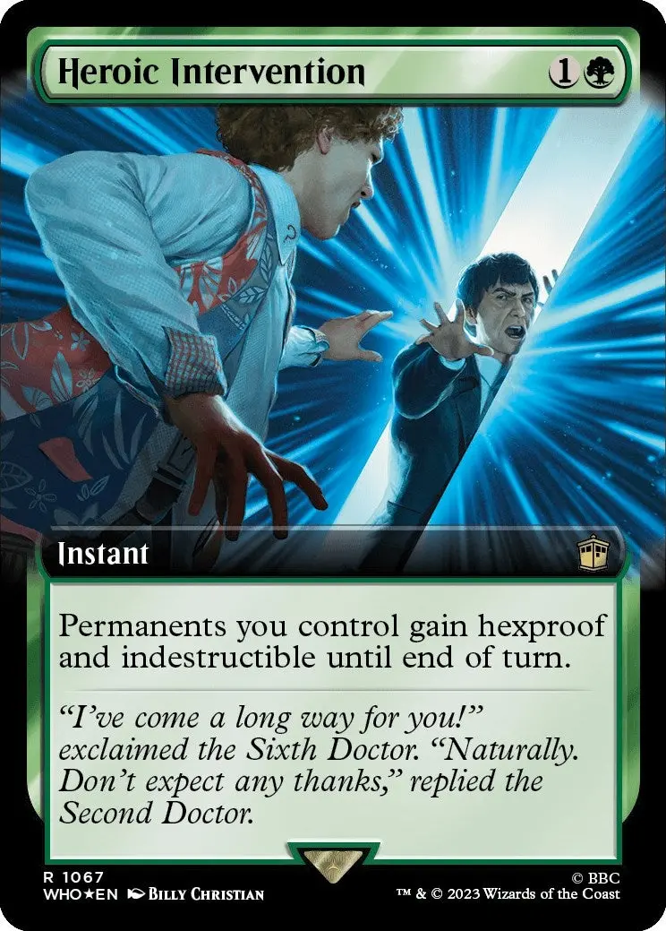 Heroic Intervention (Extended Art) (Surge Foil) (1067) (Who) 1