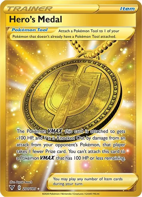 Hero's Medal (Secret) (201/185) (Swsh04) 1