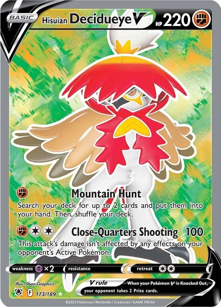Hisuian Decidueye V (Full Art) (173/189) (Swsh10) 1