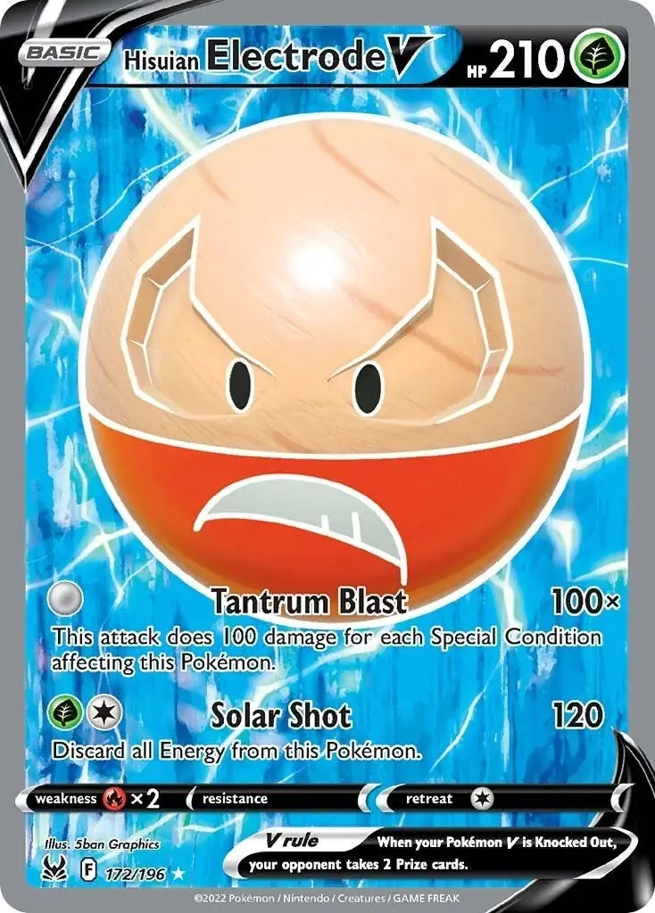 Hisuian Electrode V (Full Art) (172/196) (Swsh11) 1