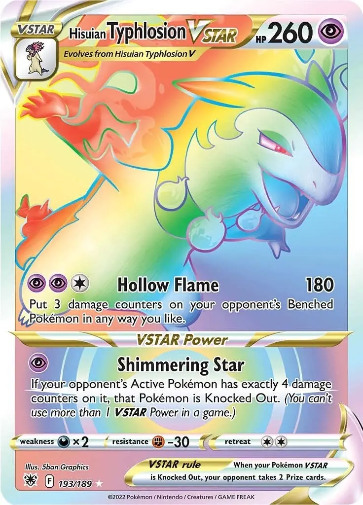 Hisuian Typhlosion Vstar (Secret) (193/189) (Swsh10) 1