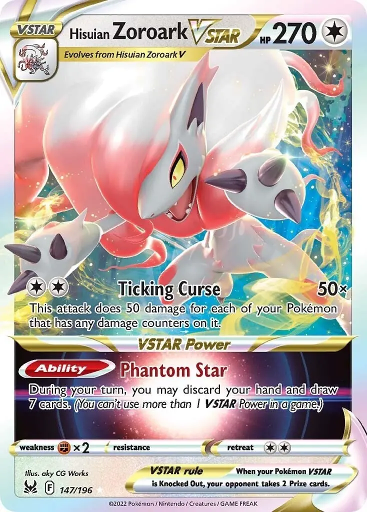 Hisuian Zoroark Vstar (147/196) (Swsh11) 1