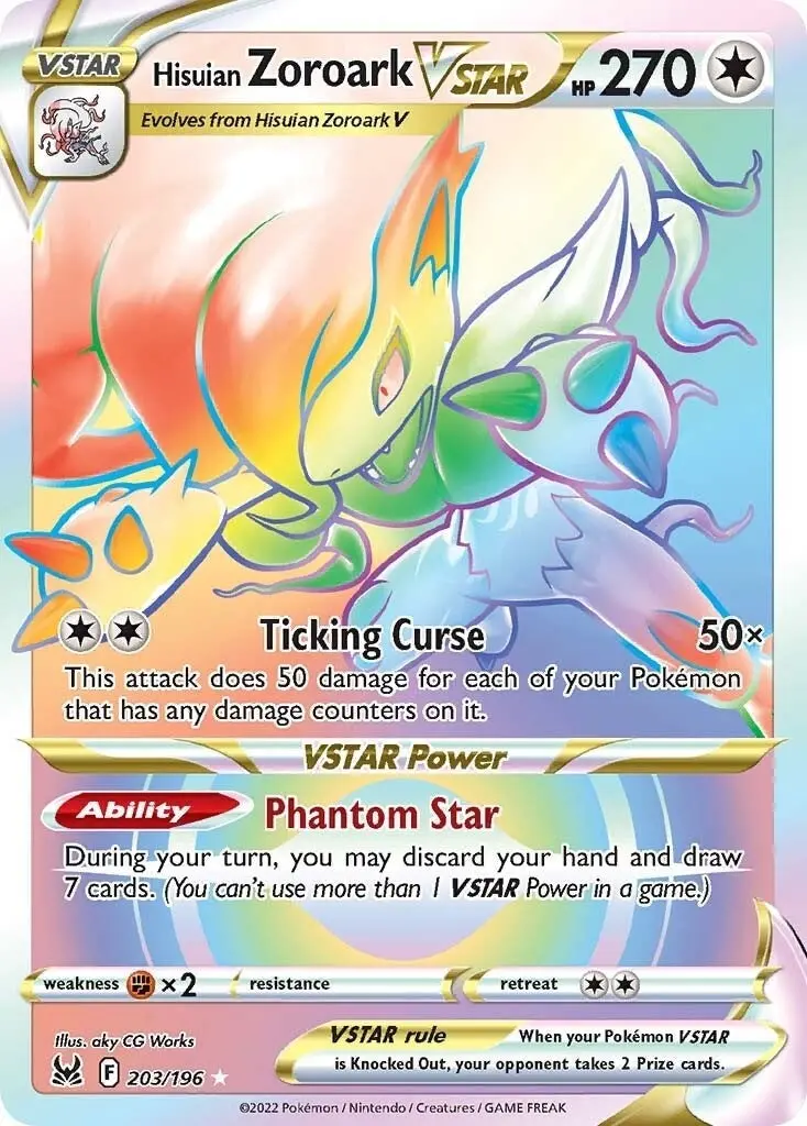 Hisuian Zoroark Vstar (Secret) (203/196) (Swsh11) 1