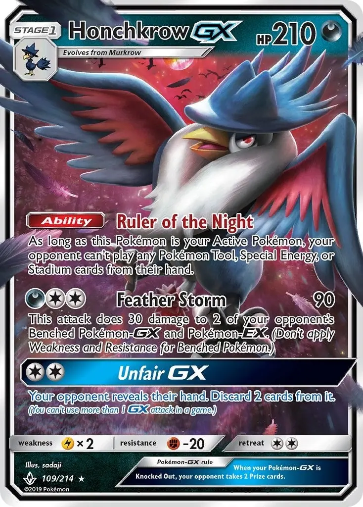 Honchkrow Gx (109/214) (Sm10) 1