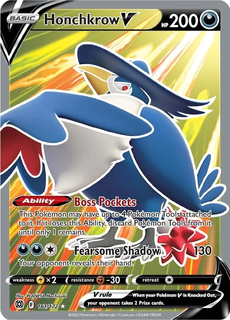Honchkrow V (Full Art) (161/172) (Swsh09) 1