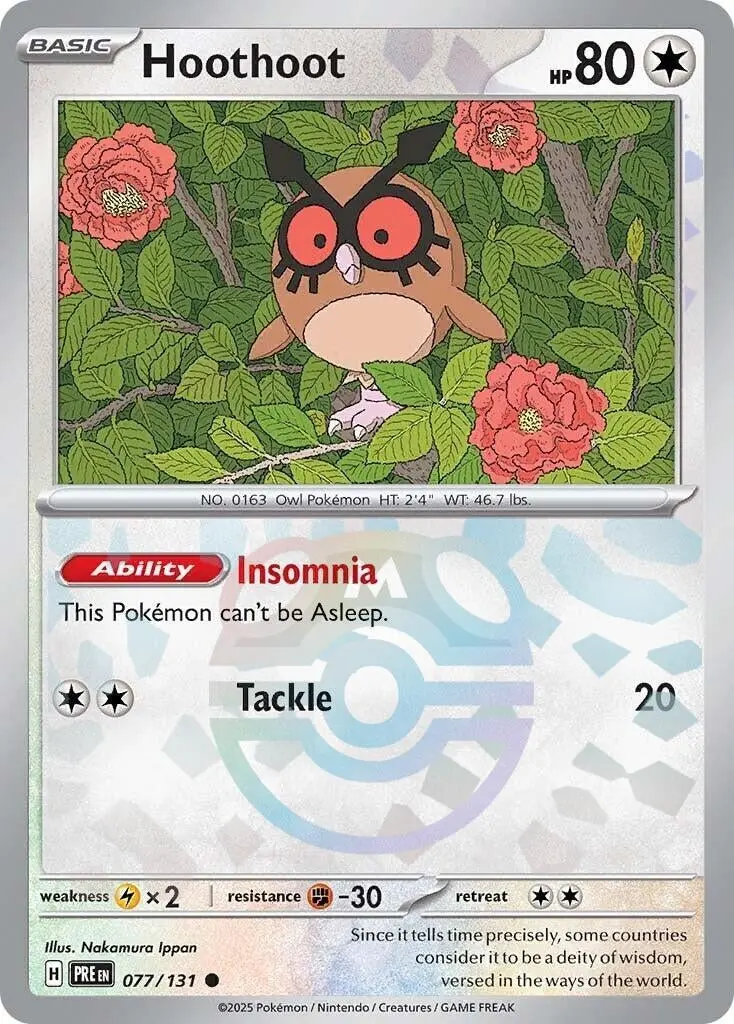 Hoothoot (Master Ball Pattern) (077/131) (Pre) 1