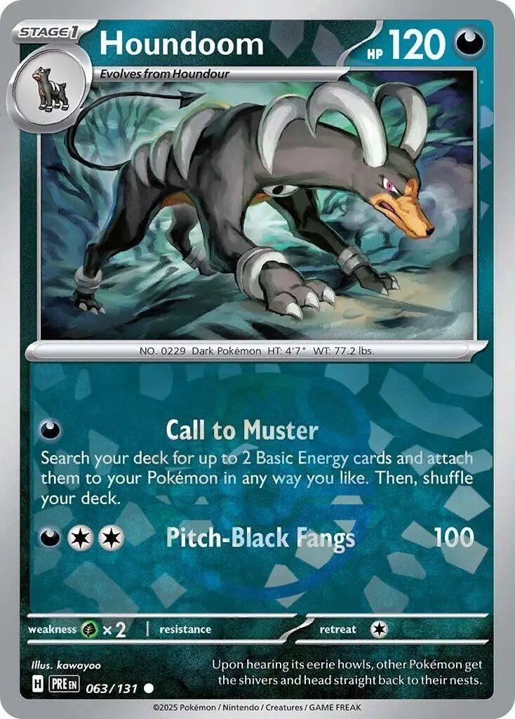 Houndoom (Master Ball Pattern) (063/131) (Pre) 1