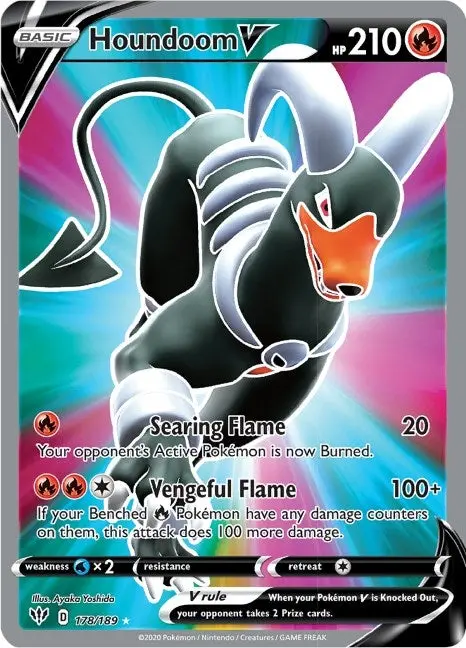 Houndoom V (Full Art) (178/189) (Swsh03) 1