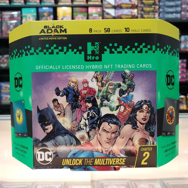 Hro: Dc Unlock The Multiverse Hybrid Nft Trading Cards - Chapter 2 (Black Adam) 8-Pack Premium 1