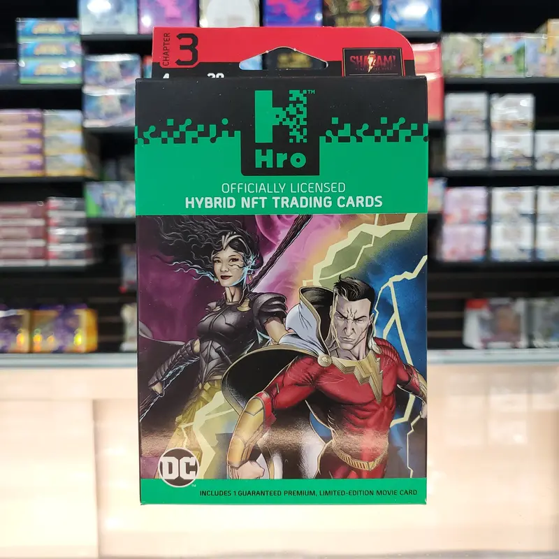 Hro: Dc Unlock The Multiverse Hybrid Nft Trading Cards - Chapter 3 (Shazam) 4-Pack Premium 1