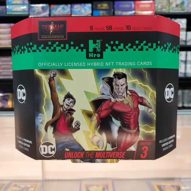 Hro: Dc Unlock The Multiverse Hybrid Nft Trading Cards - Chapter 3 (Shazam) 8-Pack Premium 1