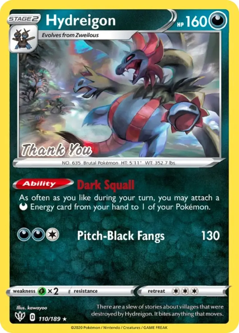 Hydreigon - 110/189 [Thank You] (110/189) (Mcap) 1
