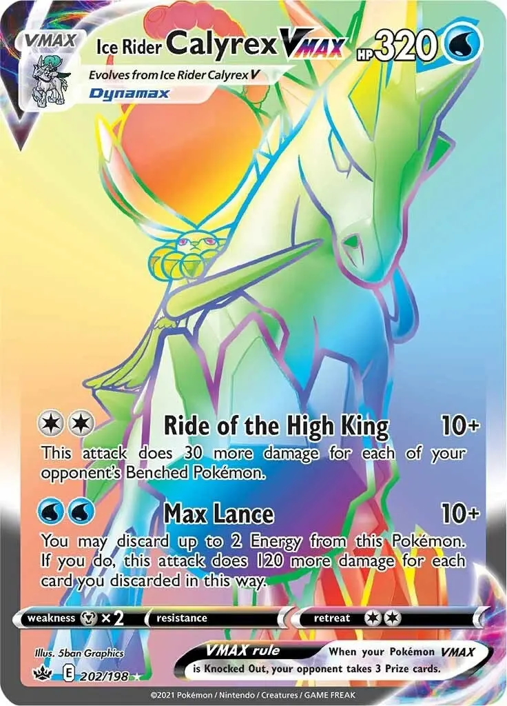 Ice Rider Calyrex Vmax (Secret) (202/198) (Swsh06) 1