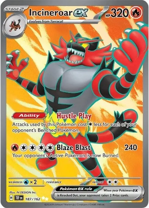 Incineroar Ex (187/162) (Tef) 1