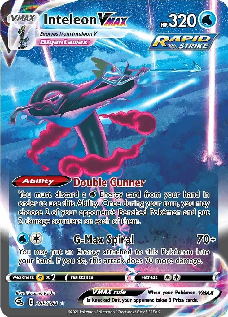 Inteleon Vmax (Alternate Art Secret) (266/264) (Swsh08) 1