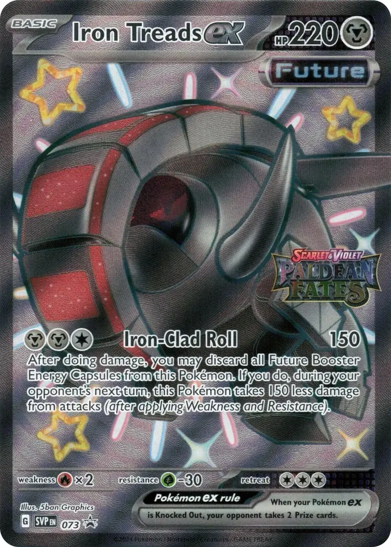 Iron Treads Ex - 073 (Paldean Fates Stamped) (073) (Mcap) 1