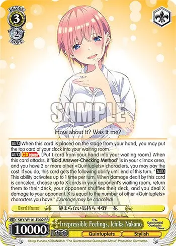 Irrepressible Feelings, Ichika Nakano (5Hy/W101-E002 Rr) [The Quintessential Quintuplets Movie] 1