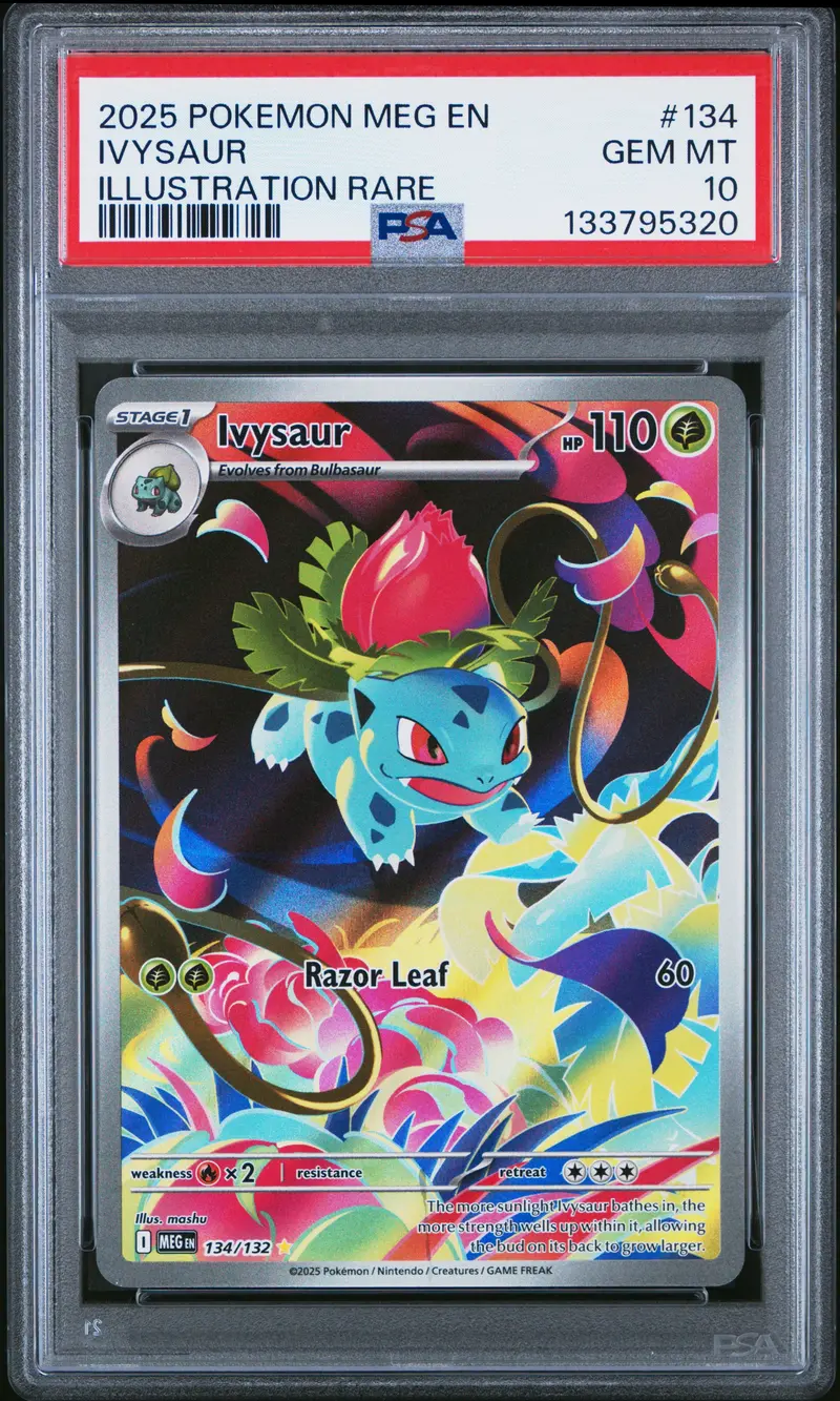 Ivysaur Illustration Rare 2025 Pokemon Meg En-Mega Evolution Psa Gem Mt 10 1