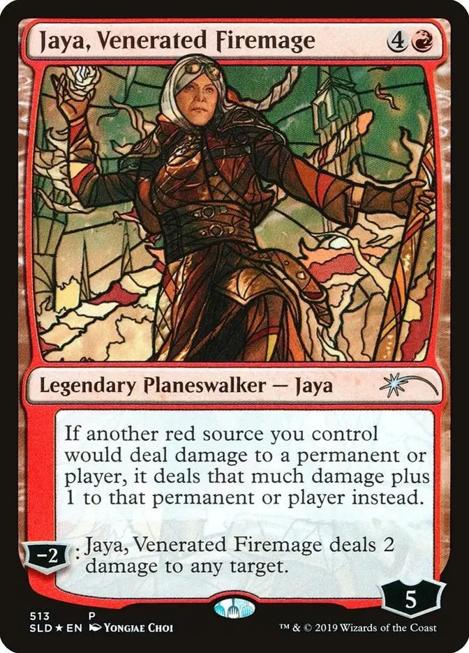 Jaya, Venerated Firemage (Stained Glass) (513) (Sld) 1
