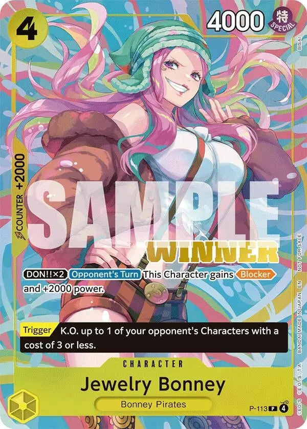 Jewelry Bonney (Heroines Battle Winner Pack) (P-113) (Op-Pr) 1