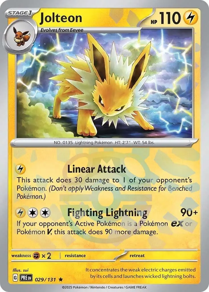 Jolteon (Master Ball Pattern) (029/131) (Pre) 1