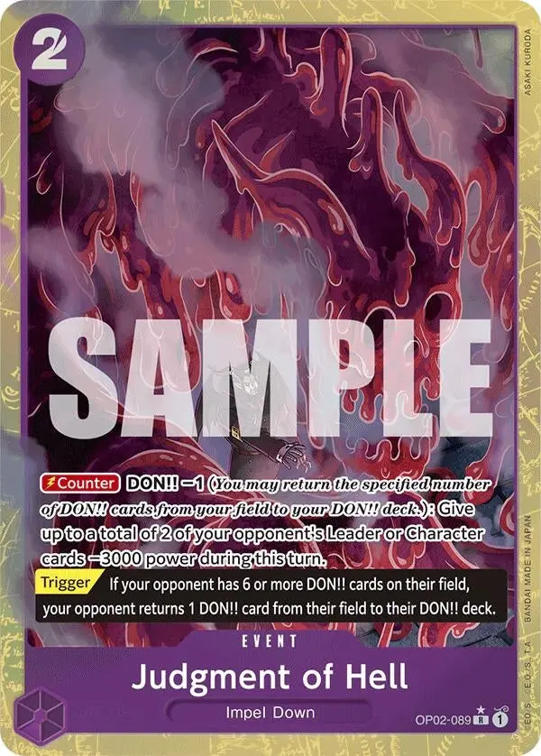 Judgment Of Hell (Alternate Art) (Op02-089) (Prb-01) 1