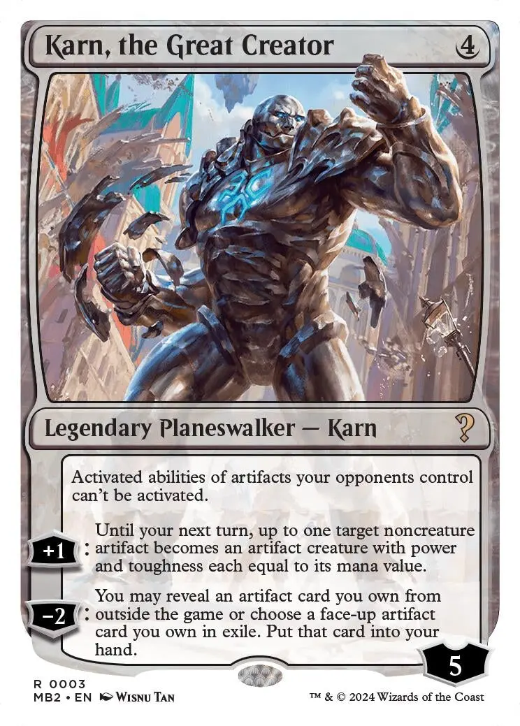 Karn, The Great Creator (White Border) (3) (Mb2) 1