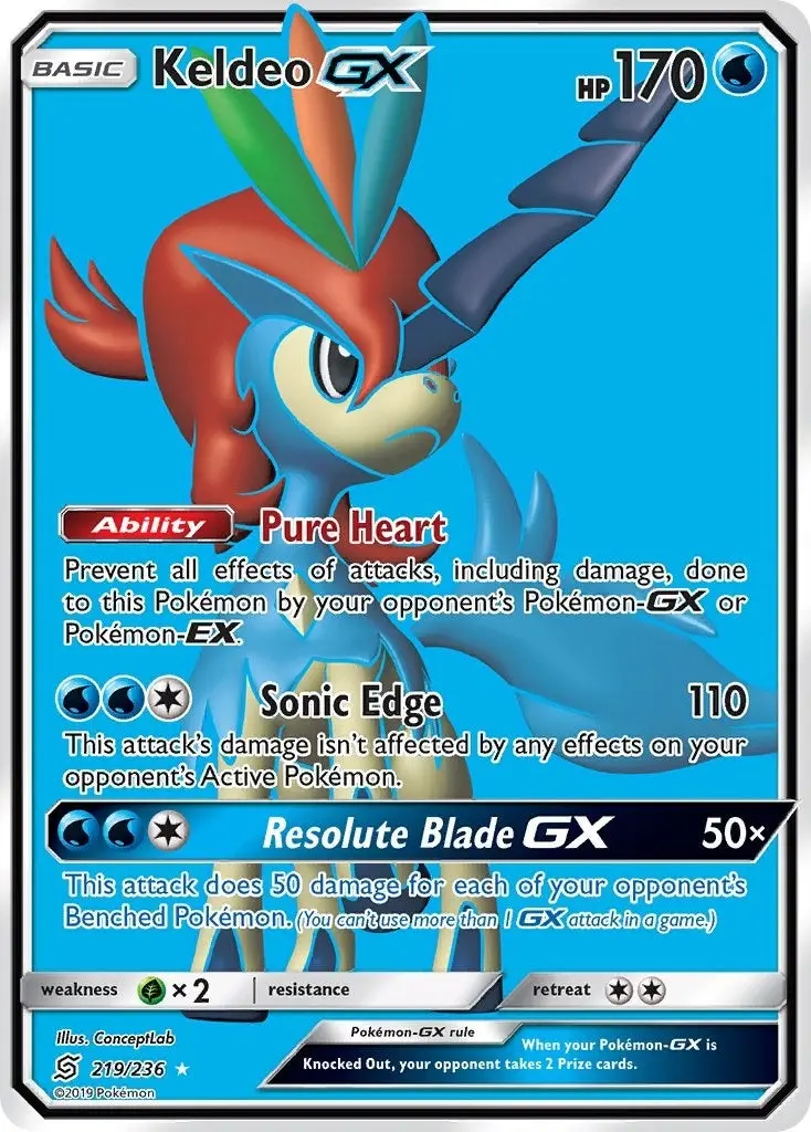 Keldeo Gx (Full Art) (219/236) (Sm11) 1