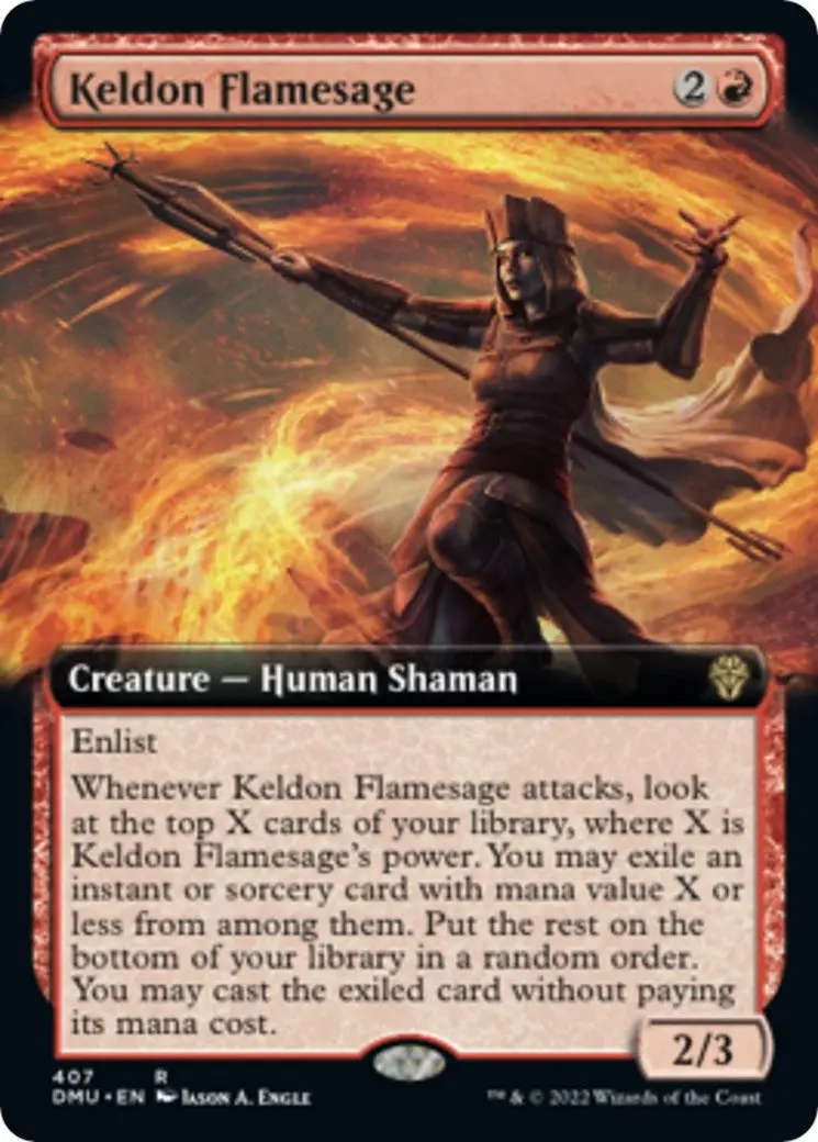 Keldon Flamesage (Extended Art) (407) (Dmu) 1