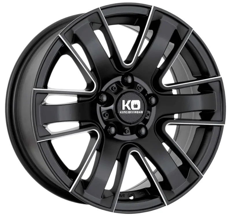 King Rok Wheels In Satin Black Milled 1