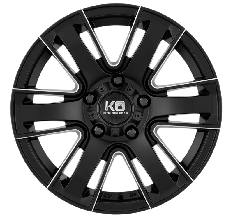 King Rok Wheels In Satin Black Milled 2