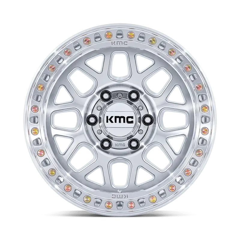 Kmc Grs Km549 In Gloss Silver With Machined Face 2