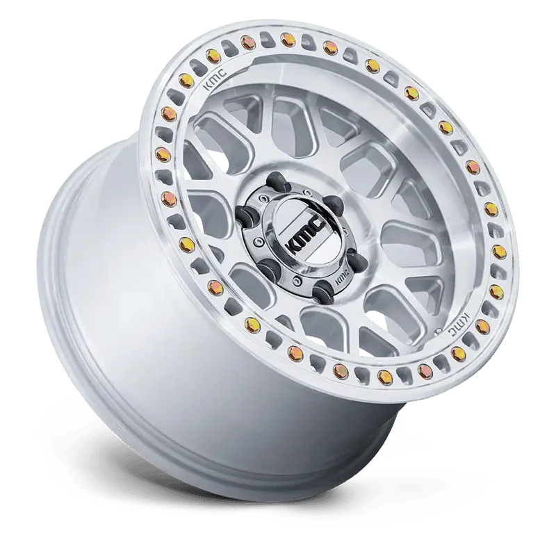 Kmc Grs Km549 In Gloss Silver With Machined Face 3