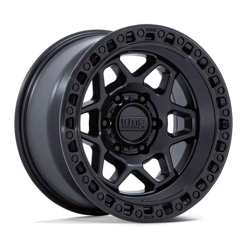 Kmc Torx Wheels In Matte Black With Gloss Black Lip 1