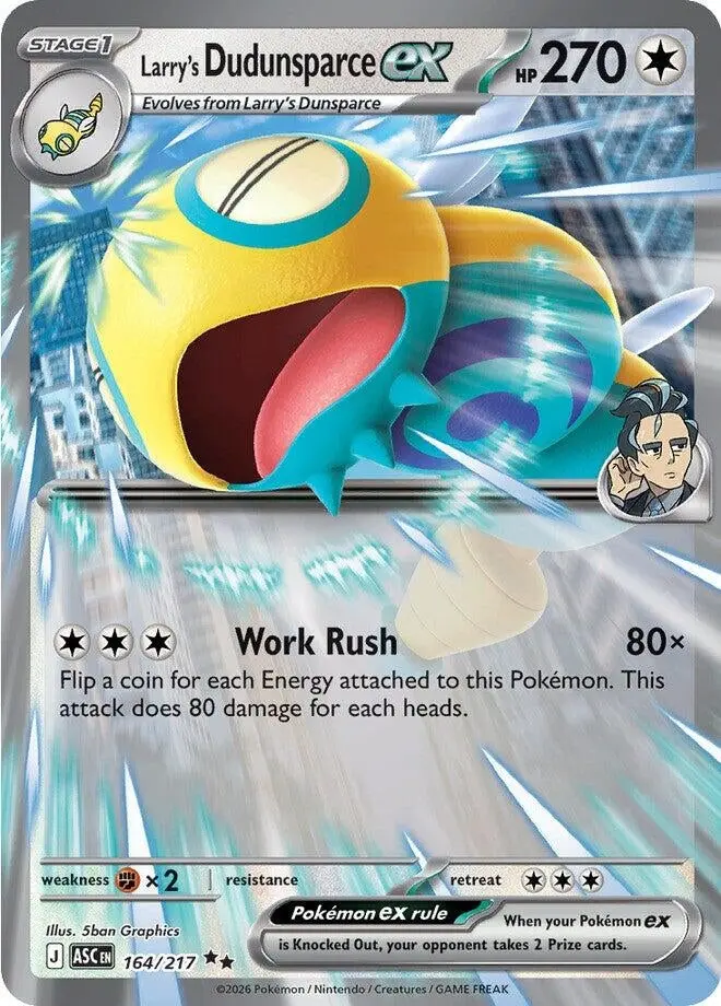 Larry's Dudunsparce Ex (164/217) (Asc) 1
