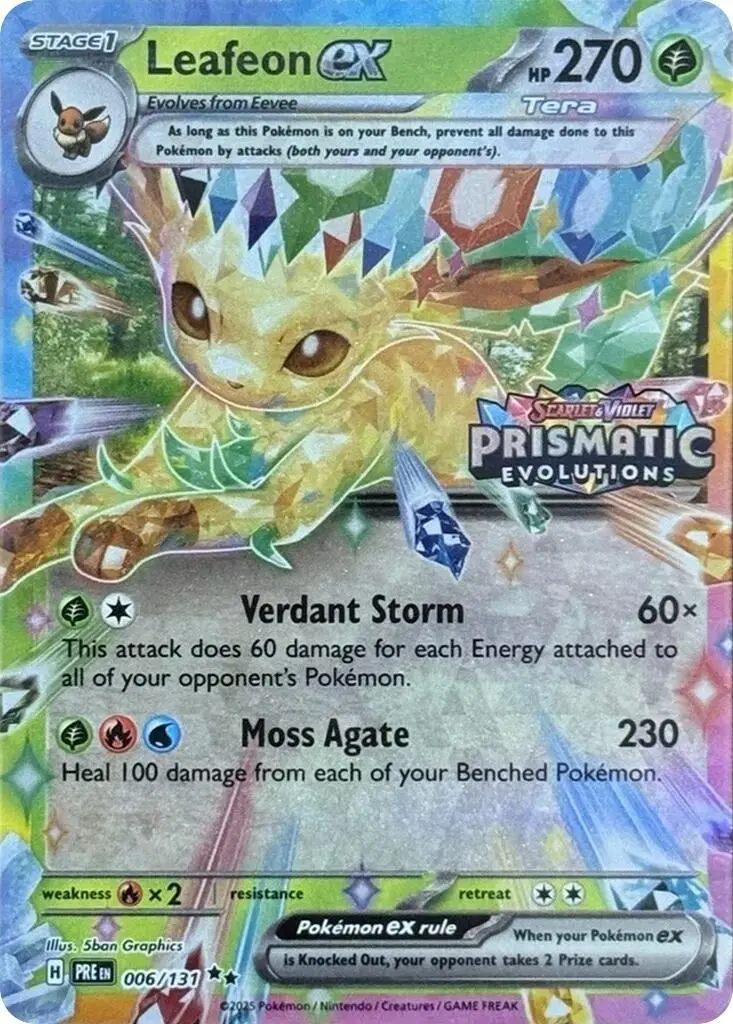 Leafeon Ex - 006/131 (Prismatic Evolutions Stamp) (006/131) (Mcap) 1